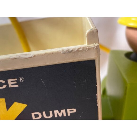 1970 Fisher Price Jiffy Dump Truck 156 Squeeze Bulb Pull Toy VTG - Picture 7 of 16